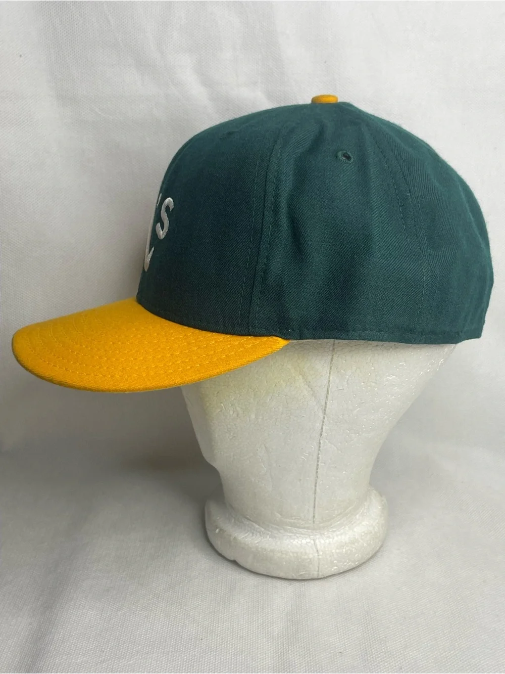 VTG USA New Era 59Fifty Oakland A's Wool Baseball Hat Sz 7⅜ Auth. On-Field Cap